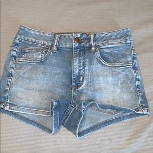 American eagle super super stretch jean shorts